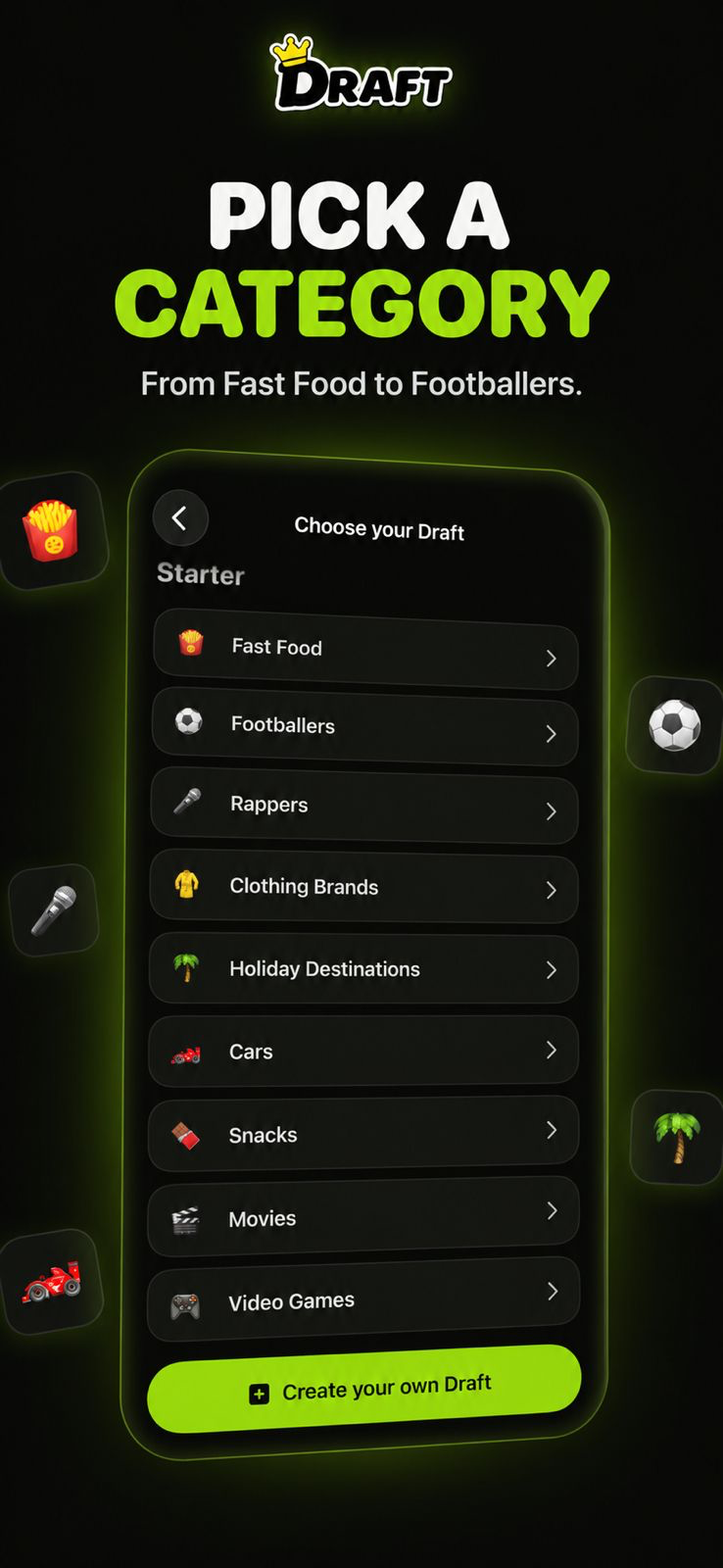 Choose a BLASTED category